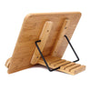 Image of Portable Adjustable Book Holder Tray and Page Paper Clips-Cookbook Reading Desk Sturdy Stand for Books Lightweight Bookstand