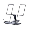 Image of Adjustable Desk Book Stand Cookbook Holder Portable Bookrest Non-slip Page Clips for Thick Book Cookbook Textbook Recipe