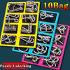 Image of 8Pcs/Set Metal Montessori Puzzle Wire IQ Mind Brain Teaser Puzzles Children Adults Interactive Game Reliever Educational Toys