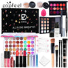 Image of POPFEEL All In One Makeup Kit, Gift for Girls Teen Women include Eyeshadow Foundation Lipgloss Lipstick Primer