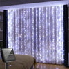 Image of Solar Curtain Light LED Outdoor Waterproof 300leds Garland Decoration String Lights Yard Christmas  Fairy Garland String Lights