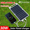 Image of Solar Panel 5V  USB Type-C Charge Portable Flexible Kit  Lightweigh Mini System For  Phones Car Camping Hiking Power Banks IP65