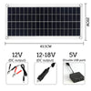 Image of Solar Panel 12V DC 5V USB Type-C Charge Portable Flexible Kit Lightweigh System For  Phones Car Camping Hiking Power Banks IP65