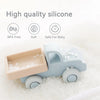 Image of 1Pcs Food Grade Baby Silicone Teether Toy Cartoon Car Nursing Teething Ring BPA Free Newborn Health Molar Chewing Accessorie Toy