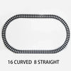 Image of Straight train tracks Curved accessories car blocks Building Sets DIY 10-100 pcs kids toys moc bricks City switch rail crossing