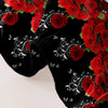 Image of 1 piece of delicate red rose patterned frosted bedsheet, bedroom printed bedspread, bedding (excluding pillowcases)