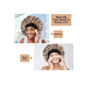Image of Satin Bonnets Night Sleeping Cap Large Elastic Wide Soft Band Colorful Silk Hat for Curly Hair Care Beauty Makeup for Women