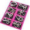 Image of 8Pcs/Set Metal Montessori Puzzle Wire IQ Logical Ability Training Stress Relief Toy for Children Adults Reliever Educational Toy
