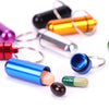 Image of 2PCS Waterproof Aluminum Pill Box Case Bottle Cache Drug Holder Container Keychain Medicine Box Health Care