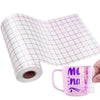 Image of 30.5cmx150cm Clear Vinyl Application Tape 2 Color Alignment Grid for Car Wall Craft Art Decal Transfer Paper Tape Adhesive DIY