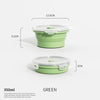 Image of Collapsible Food Storage Containers Silicone Lunch Box with Lid Food Bowls Kitchen Stackable Lunch Box for Pantry Freezer Safe