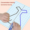 Image of Kids Lattice Symmetrical Drawing Toys Concentration Fine Motor Skill Write & Wipe Pen Control Training Painting Cards