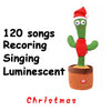 Image of Rechargeable Dancer Cactus Glowing Dancing Electronic Plush Toys Can Sing Record Lighten for Baby Toy Education Funny Gift