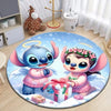 Image of Stitch Cartoon HD Printed Round Carpet Dropshipping Rug for Living Room Area Rug Large Pet Mat Soft Circle Rugs Room Carpet
