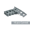 Image of Straight train tracks Curved accessories car blocks Building Sets DIY 10-100 pcs kids toys moc bricks City switch rail crossing