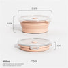 Image of Collapsible Food Storage Container with Lid Portable Silicone Food Container Microwave Freezer Safe Lunch Box