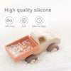 Image of 1Pcs Food Grade Baby Silicone Teether Toy Cartoon Car Nursing Teething Ring BPA Free Newborn Health Molar Chewing Accessorie Toy