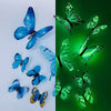 Image of New 12Pcs Fashion 3D Luminous Butterfly Creative Wall Sticker For DIY Wall Stickers Modern Wall Art Home Decorations DIY Gift
