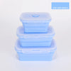 Image of Silicone Folding Bento Box 3Pcs/Set Collapsible Portable Lunch Box for Food Dinnerware Food Container Bowl Lunchbox Tableware