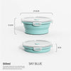 Image of Collapsible Food Storage Container with Lid Portable Silicone Food Container Microwave Freezer Safe Lunch Box