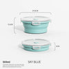 Image of Collapsible Food Storage Containers Silicone Lunch Box with Lid Food Bowls Kitchen Stackable Lunch Box for Pantry Freezer Safe