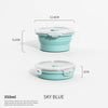 Image of Collapsible Food Storage Containers Silicone Lunch Box with Lid Food Bowls Kitchen Stackable Lunch Box for Pantry Freezer Safe