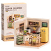 Image of Robotime Rolife 3D Puzzle Model Super Store Series Happy Meals Kitchen Plastic DIY Miniature House Kit Building Blocks Kits