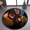 Image of Kingdom Hearts Cartoon Pattern Area Rug Round Floor Mat Living Room Carpet Bathroom Kitchen Rug Doormat Non-slip Floor Mat