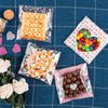 Image of 100pcs 7x7/10x10cm Heart Plastic Cello Bag Self Sealing Pouch For DIY Candy Cookies Snack Baking Package Decor Small Business