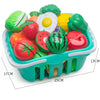 Image of 6/10/13/24Pcs Kitchen Fun Cutting Fruits and Vegetables Food Play House Set Puzzle Education Toys For Kids Boys Girls Xmas Gifts