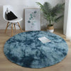 Image of VIKAMA green solid color tie dye silk wool carpet, living room sofa, coffee table mat, round carpet, bedroom bedside carpet