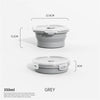 Image of Collapsible Food Storage Container with Lid Portable Silicone Food Container Microwave Freezer Safe Lunch Box