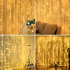 Image of 1pc Hook LED Curtain Lights Fairy String Lights Festival Lighting Rainbow Window Lamp Home Bedroom Wedding Christmas Decoration