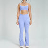 Image of 2pcs Patchwork Sport Yoga Set Workout Clothes for Women Sportwear Women Suit Outfit Fitness Gym Tracksuit Flare Legging Academic