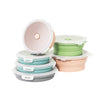 Image of Collapsible Food Storage Container with Lid Portable Silicone Food Container Microwave Freezer Safe Lunch Box