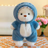 Image of Promotion Kawaii Green  Jointed Bear Cosplay Panda Doll Plush Toy Cartoon  Animal Plushie Throw Pillow Birthday Gift Home Decor