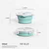 Image of Collapsible Food Storage Container with Lid Portable Silicone Food Container Microwave Freezer Safe Lunch Box