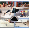 Image of 4/12/24PCS Reusable Rug Gripper Tape Double Sided Adhesive Non-Slip Rug Pad Tape Stickers Washable Area Rug Pad Carpet Tape