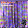 Image of Outdoor Solar Curtain Light 300LED Waterproof String Lights Garden Yard Pavilion Fairy Garland String Lights Holiday Decor Light