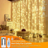 Image of 1pc Hook LED Curtain Lights Fairy String Lights Festival Lighting Rainbow Window Lamp Home Bedroom Wedding Christmas Decoration
