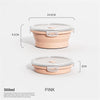Image of Collapsible Food Storage Container with Lid Portable Silicone Food Container Microwave Freezer Safe Lunch Box