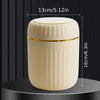 Image of Desktop Press Trash Can Plastic Mini Garbage Bin with Lid Coffee Table Office Living Room Study Odor-Resistant Home Supplies