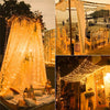 Image of Solar Curtain Light LED Outdoor Waterproof 300leds Garland Decoration String Lights Yard Christmas  Fairy Garland String Lights