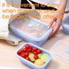 Image of 4pcs/set Silicone Rectangle Lunch Box Collapsible Bento Box Folding Food Container Bowl 300/500/800/1200ml for Dinnerware