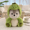 Image of Promotion Kawaii Green  Jointed Bear Cosplay Panda Doll Plush Toy Cartoon  Animal Plushie Throw Pillow Birthday Gift Home Decor