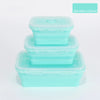 Image of Silicone Folding Bento Box 3Pcs/Set Collapsible Portable Lunch Box for Food Dinnerware Food Container Bowl Lunchbox Tableware