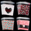 Image of 100pcs 7x7/10x10cm Heart Plastic Cello Bag Self Sealing Pouch For DIY Candy Cookies Snack Baking Package Decor Small Business
