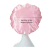 Image of Satin Bonnets Night Sleeping Cap Large Elastic Wide Soft Band Colorful Silk Hat for Curly Hair Care Beauty Makeup for Women