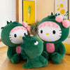 Image of 35cm Hello Kitty Cos Dinosaur Kawaii Cartoon Plush Doll Toys Soft Throw Pillow Back Cushion Girls Birthday Toyd Gifts