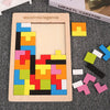 Image of 1 Set Wooden Blocks Puzzle Brain Teasers Toy Tangram Jigsaw Intelligence Colorful 3D Russian Blocks Montessori Educational